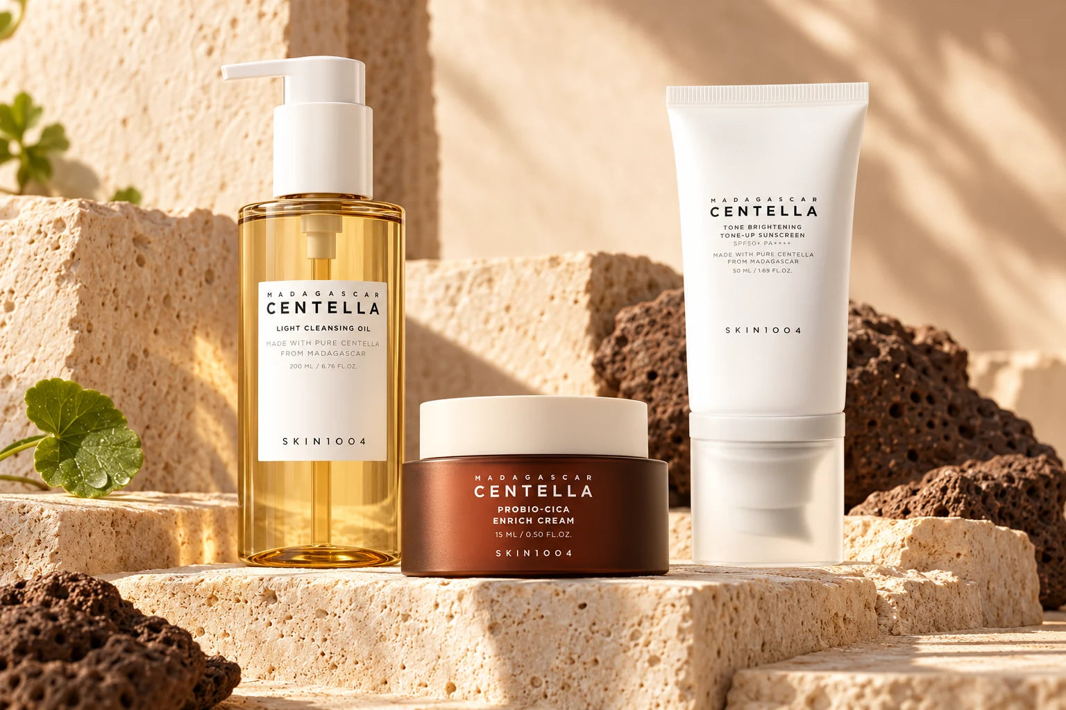 SKIN1004: geselecteerde producten in een eigen merkwereld.