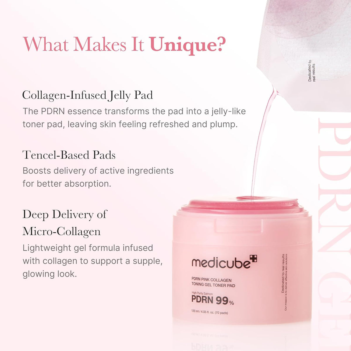 PDRN Pink Collagen Toning Gel Toner Pad