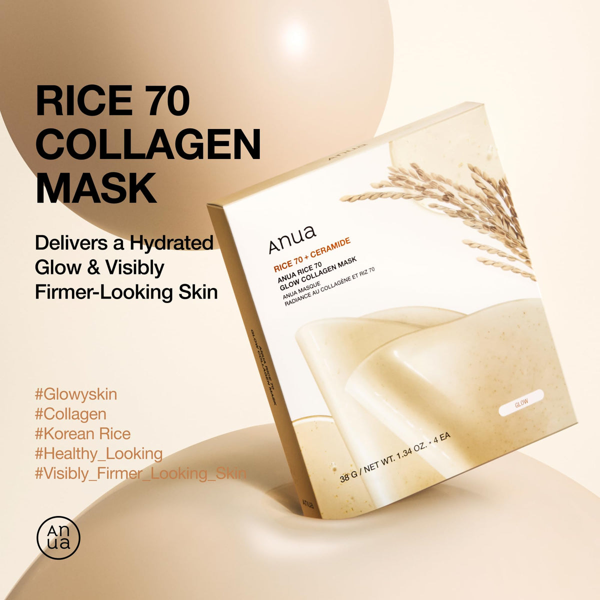 ANUA Rice 70 Glow Collagen Mask