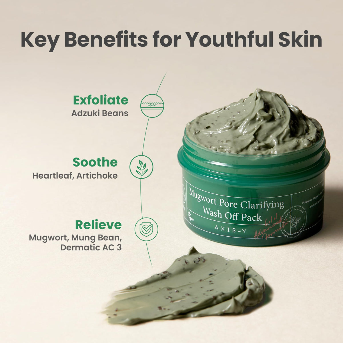 AXIS-Y Mugwort Pore Clarifying Wash Off Pack 100g
