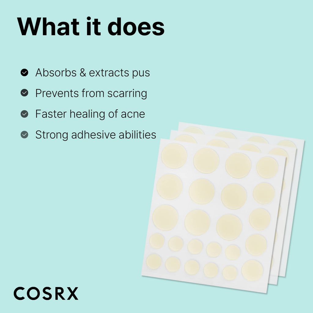 COSRX Acne Pimple Patch Absorbing Hydrocolloid Original 3 Size Patches