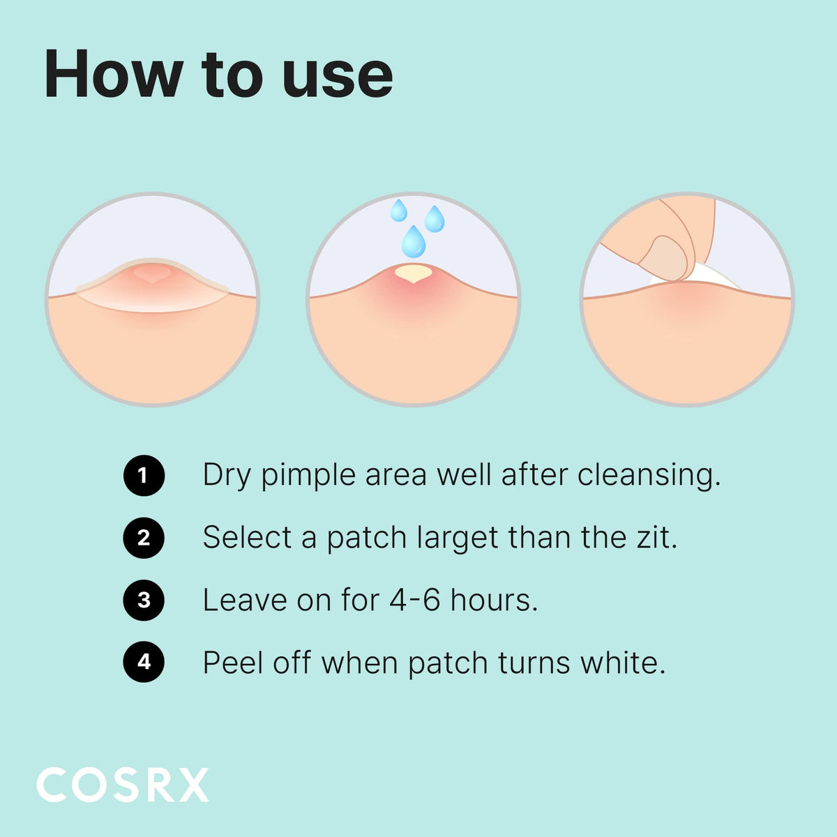 COSRX Acne Pimple Patch Absorbing Hydrocolloid Original 3 Size Patches