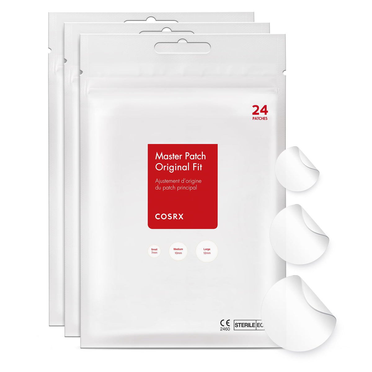 COSRX Acne Pimple Patch Absorbing Hydrocolloid Original 3 Size Patches