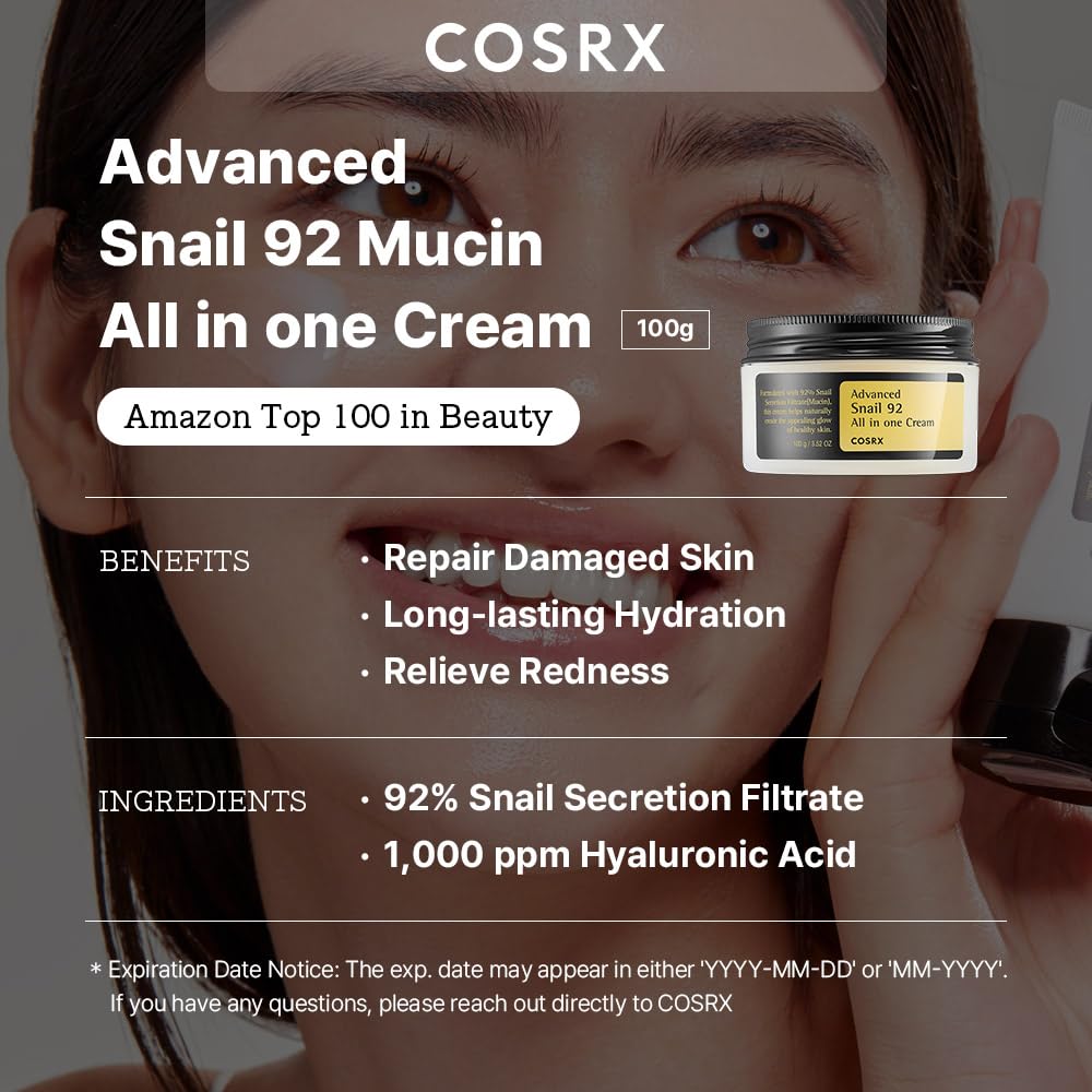 COSRX Snail Mucin 92% Face Moisturizer 100g
