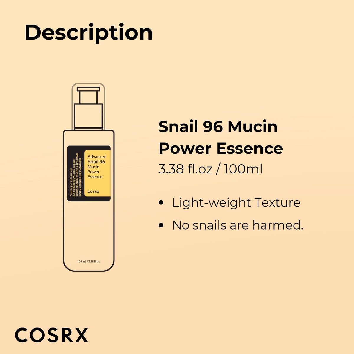 COSRX Snail Mucin 96% Power Repairing Essence 100ml