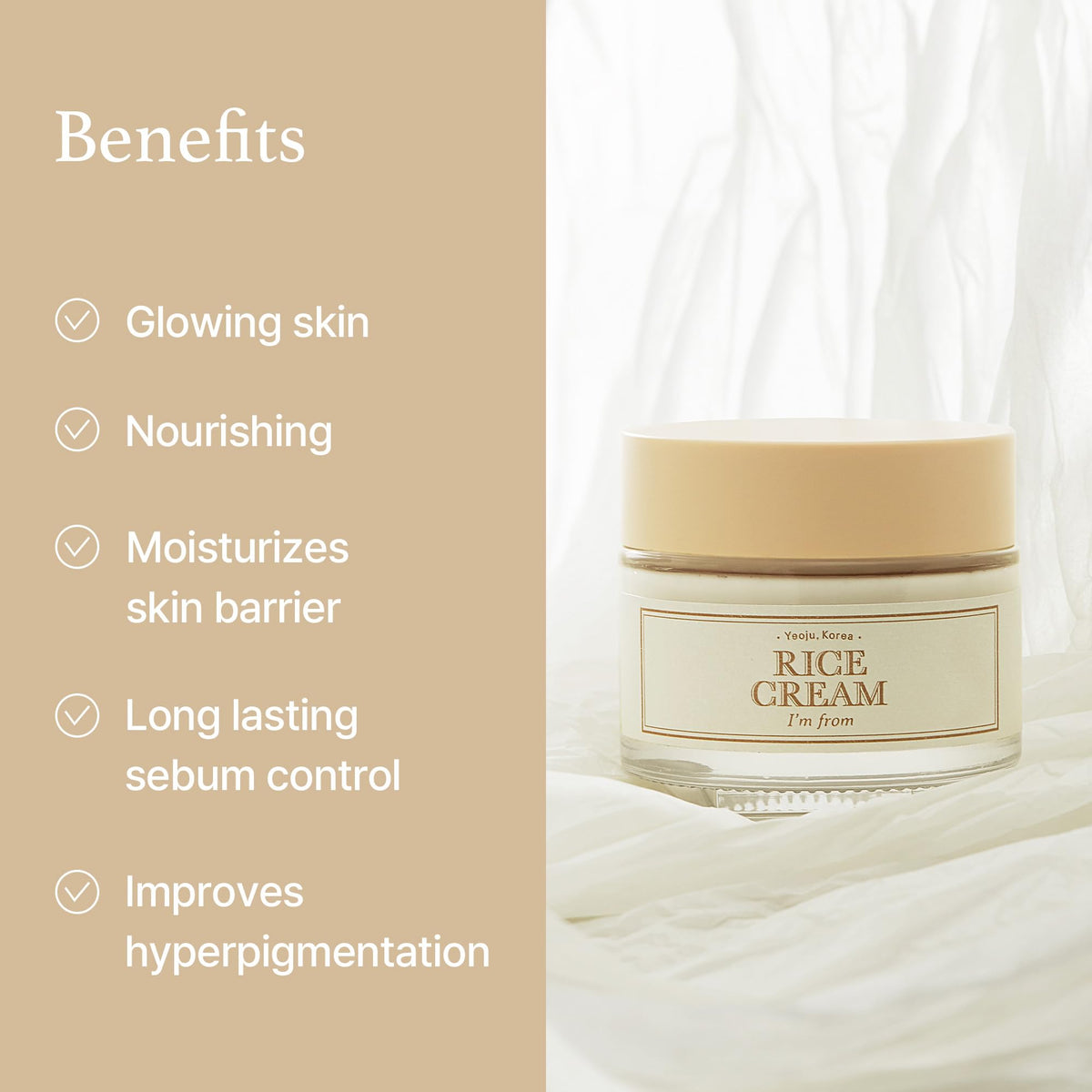 I'm from Rice Cream 1.76 Ounce, Rice Bran Essence with Ceramide 50g