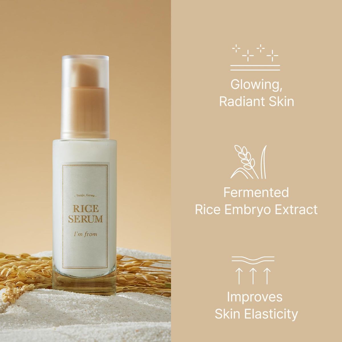 I'm from Rice Serum, Korean Fermented Rice Embryo Extract Boosts Collagen 30ml