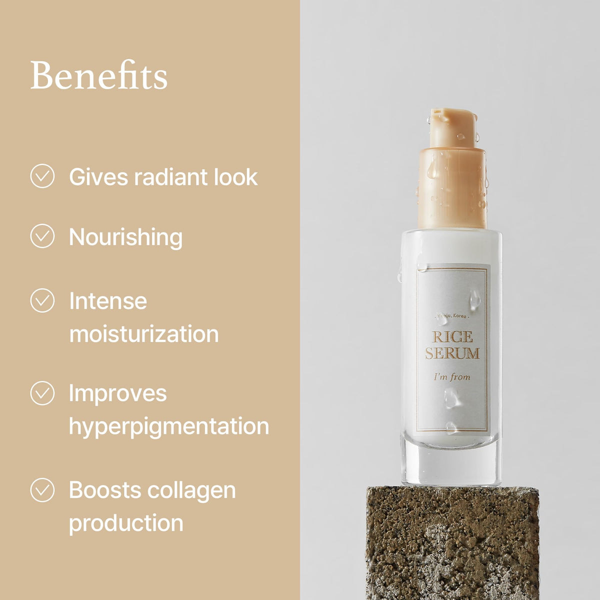 I'm from Rice Serum, Korean Fermented Rice Embryo Extract Boosts Collagen 30ml
