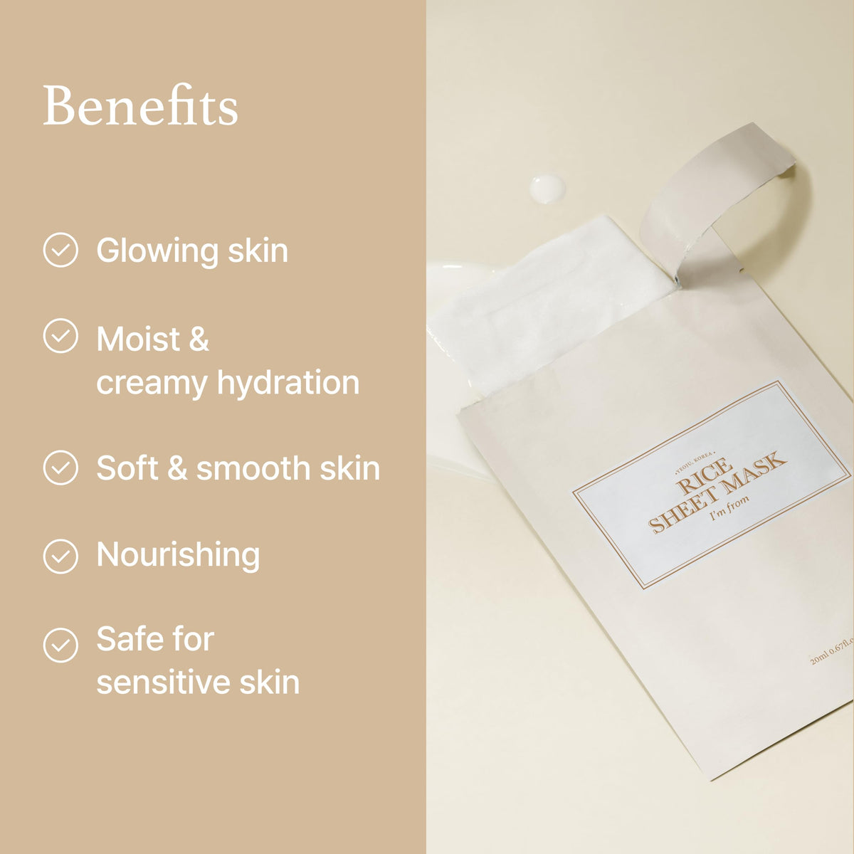 I'm from Rice Sheet Mask Pack of 5