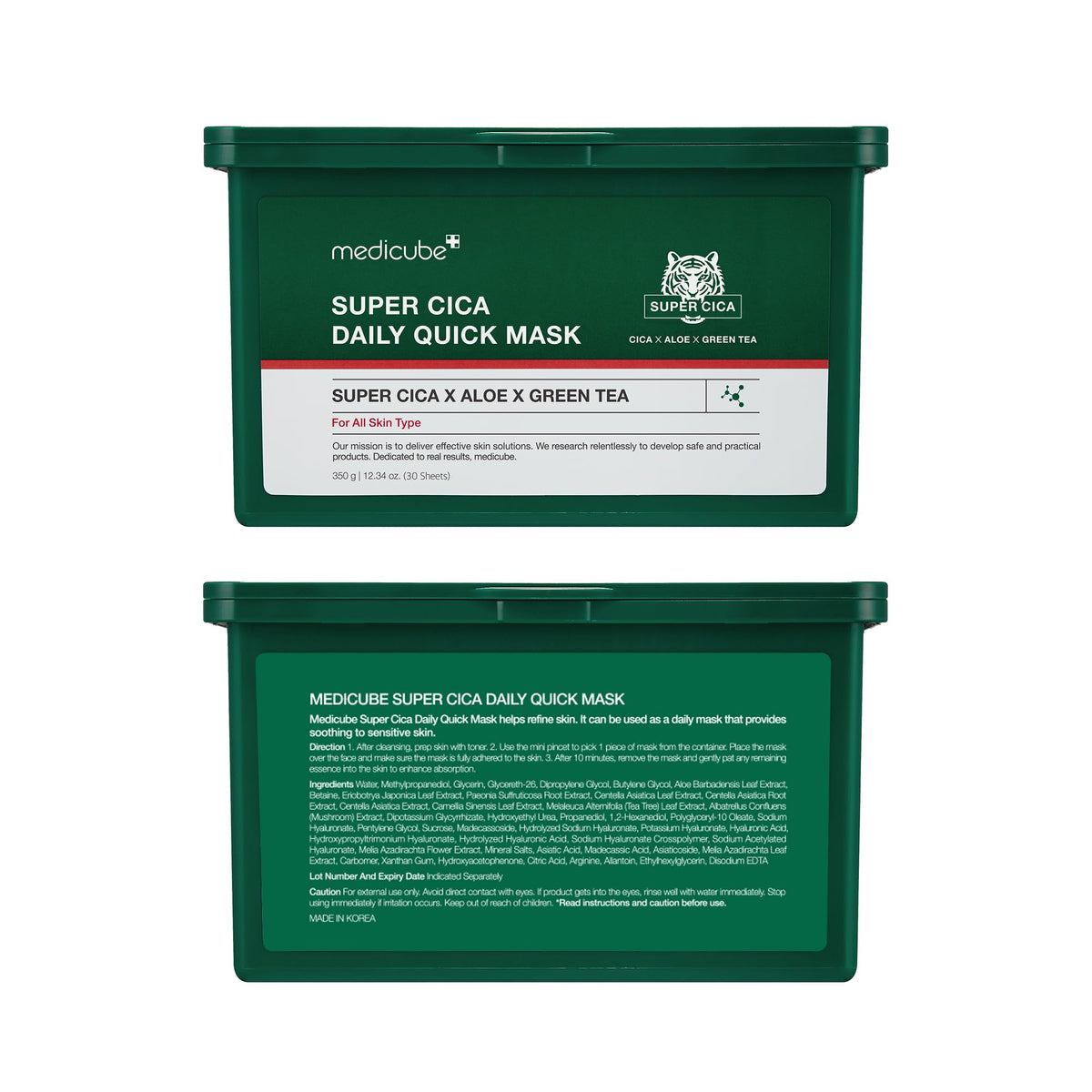 Medicube Super Cica Daily Quick Facial Masks