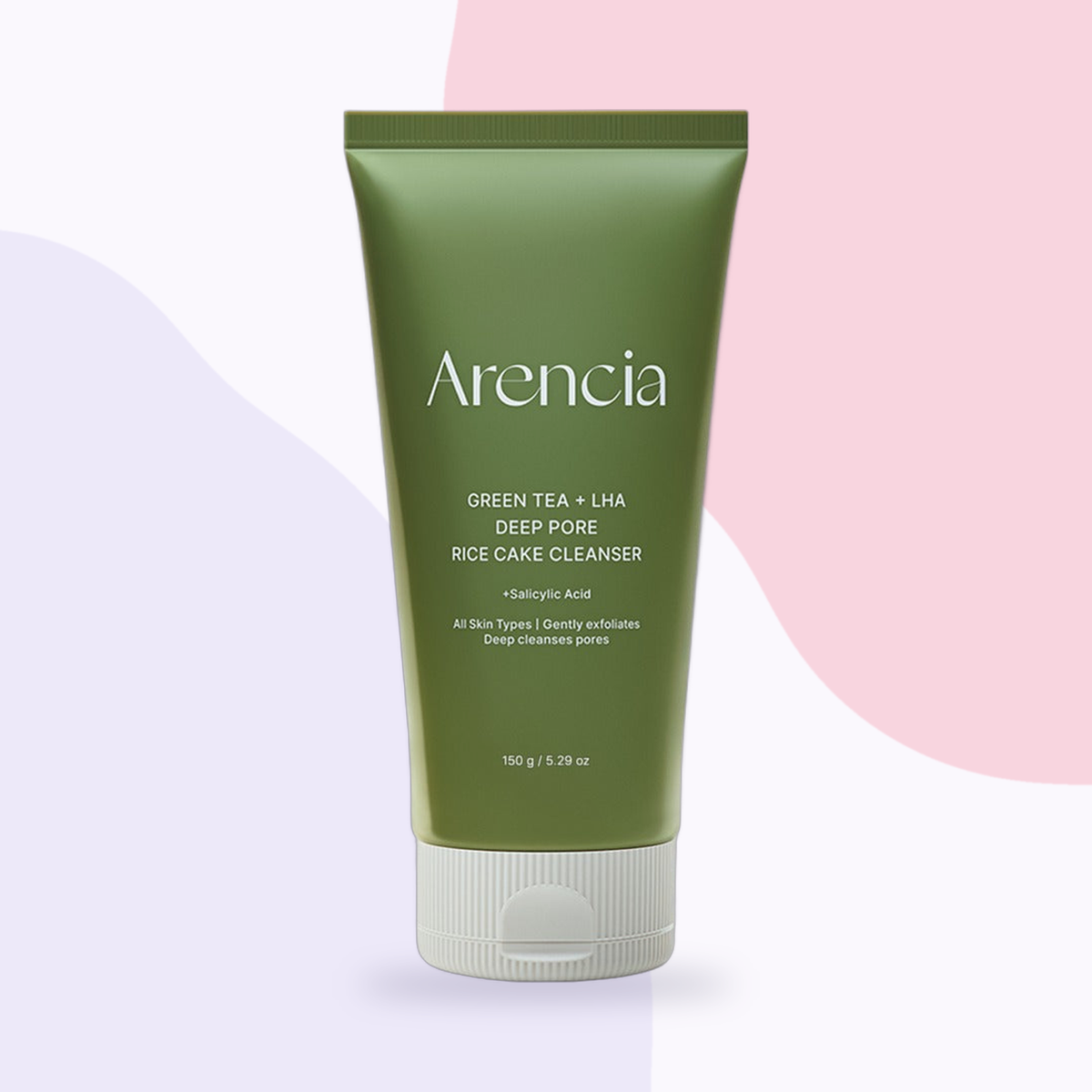 Arencia Green Tea + LHA Deep Pore Rice Cake Cleanser 150 g