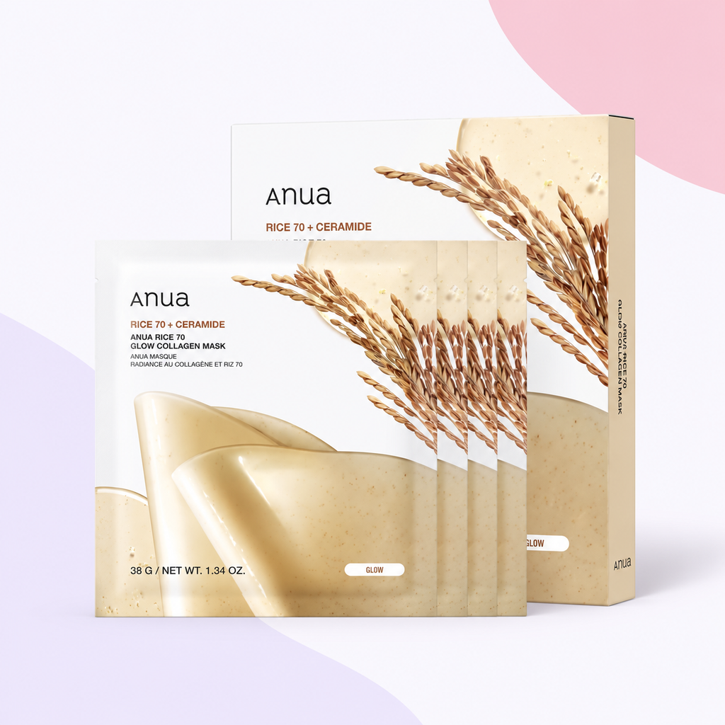 ANUA Rice 70 Glow Collagen Mask (4 Masken)