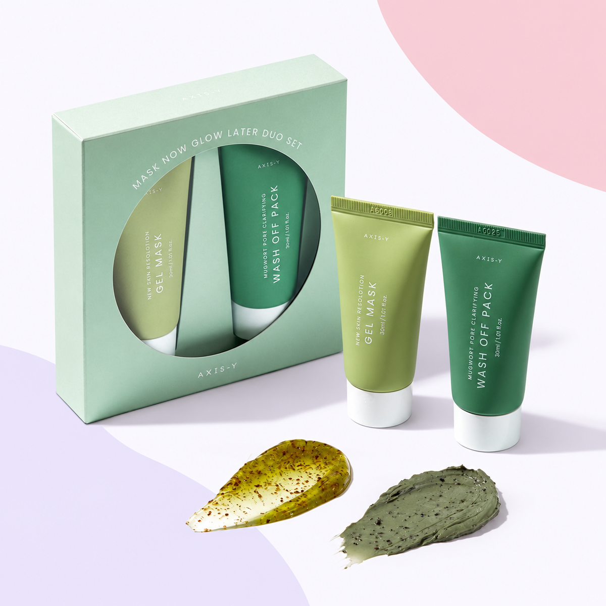AXIS-Y Mask Now Glow Later Wash Off Mask Duo Set