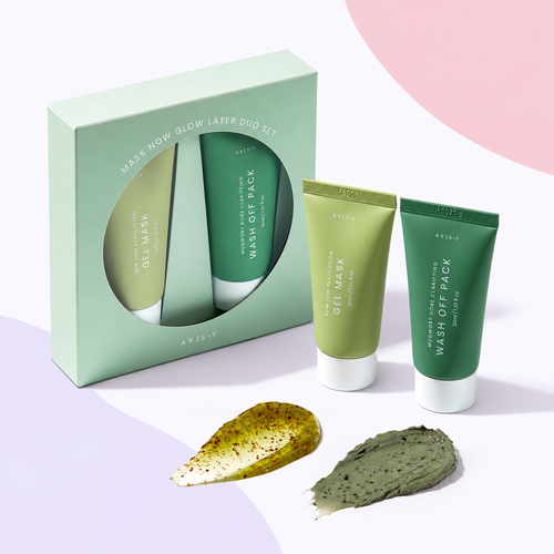 AXIS-Y Mask Now Glow Later Wash Off Mask Duo Set