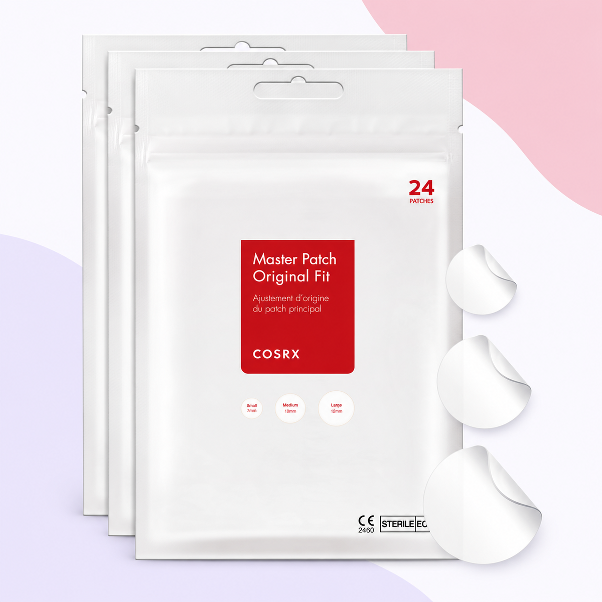 COSRX Acne Pimple Patch Absorbing Hydrocolloid Original 3 Size Patches