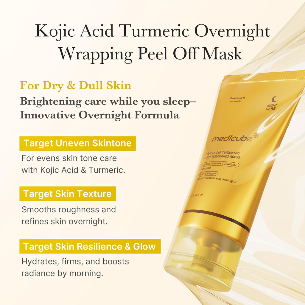 medicube Kojic Acid Turmeric Overnight Wrapping Peel Off Mask 75ml