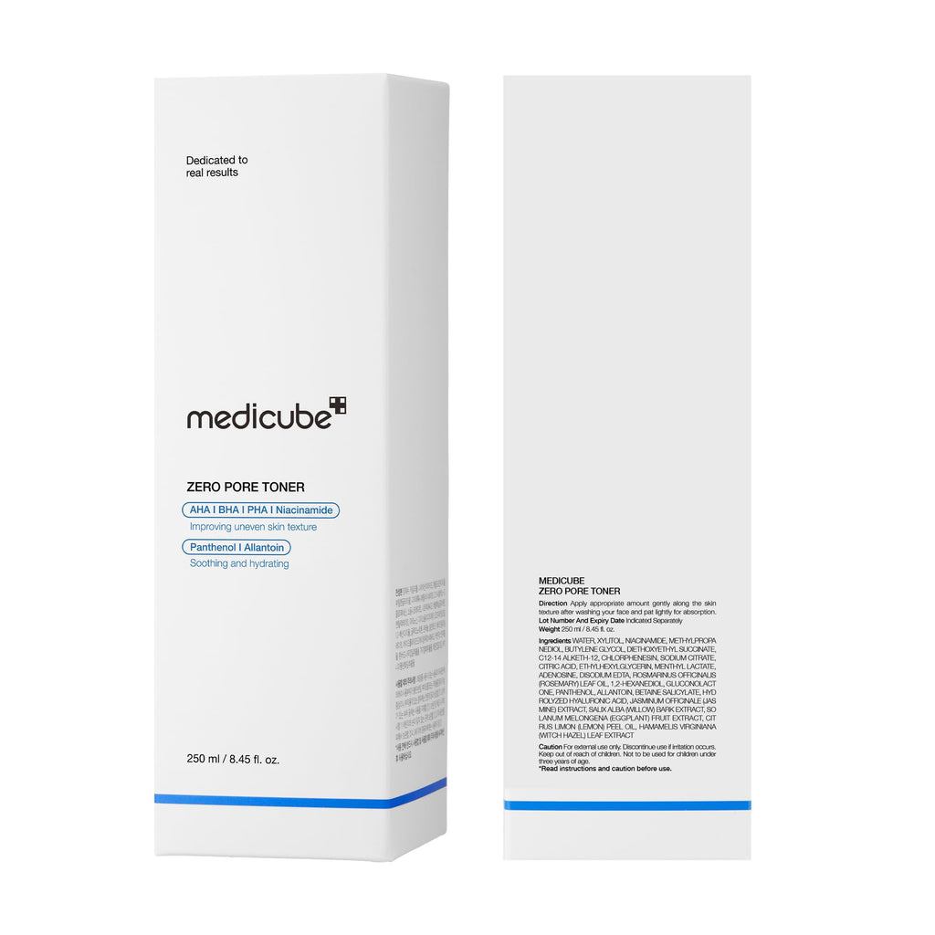 Medicube Zero Pore Toner Exfoliating & Hydrating Blue Bottle Water Toner 250ml
